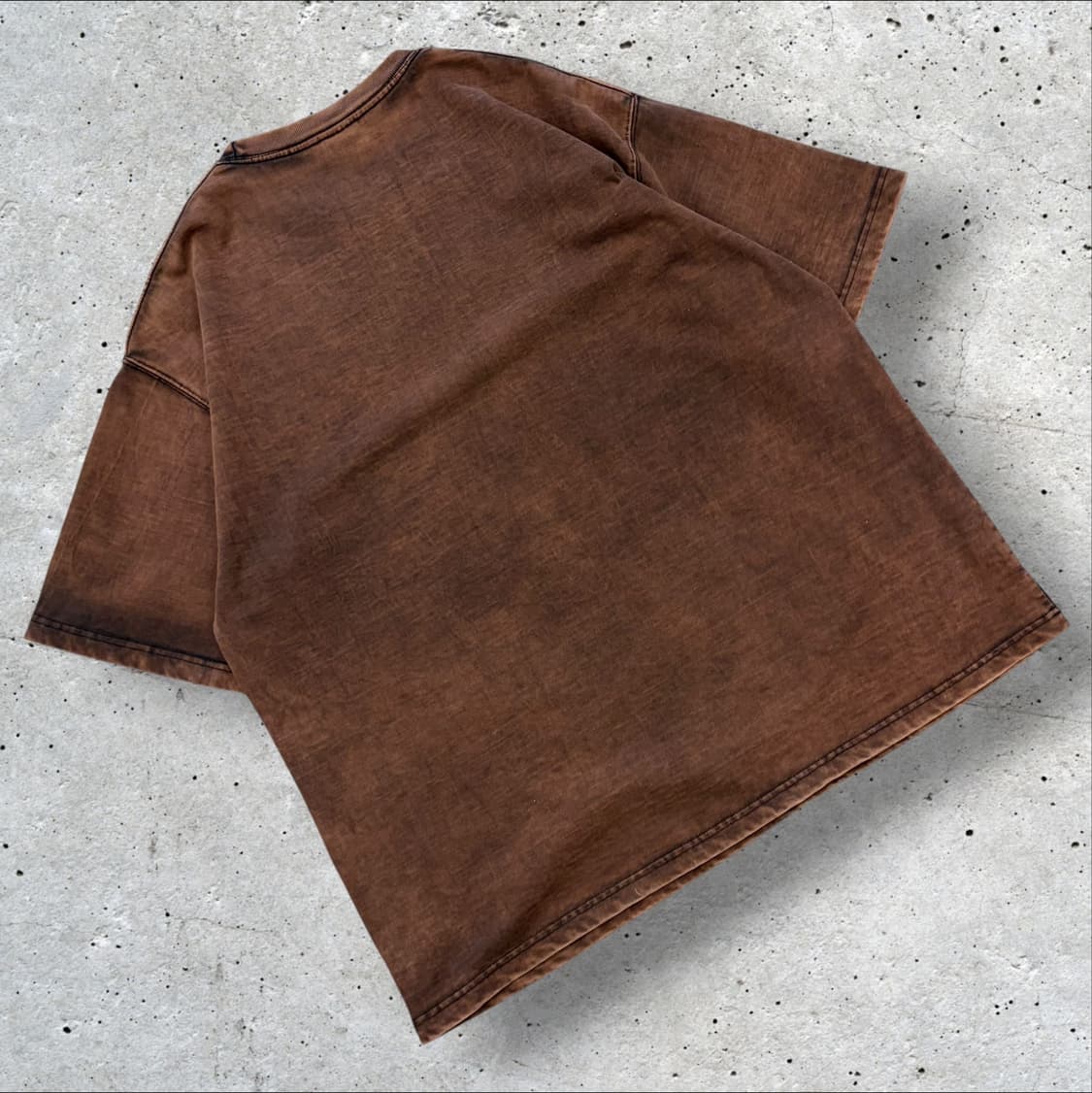 [L] 아웃스탠딩 빈티지 워싱 반팔 티셔츠 브라운 D914 상품이미지2