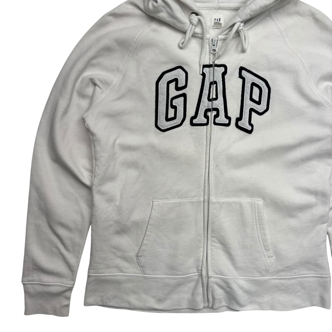 GAP 갭 y2k 화이트 후드집업 L 상품이미지3