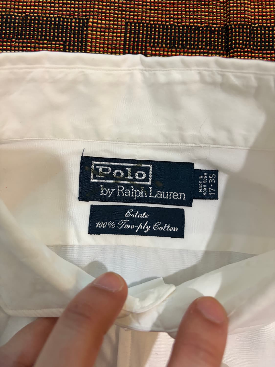 105-110) 폴로 랄프로렌 셔츠 화이트 투하이 코튼 상품이미지4