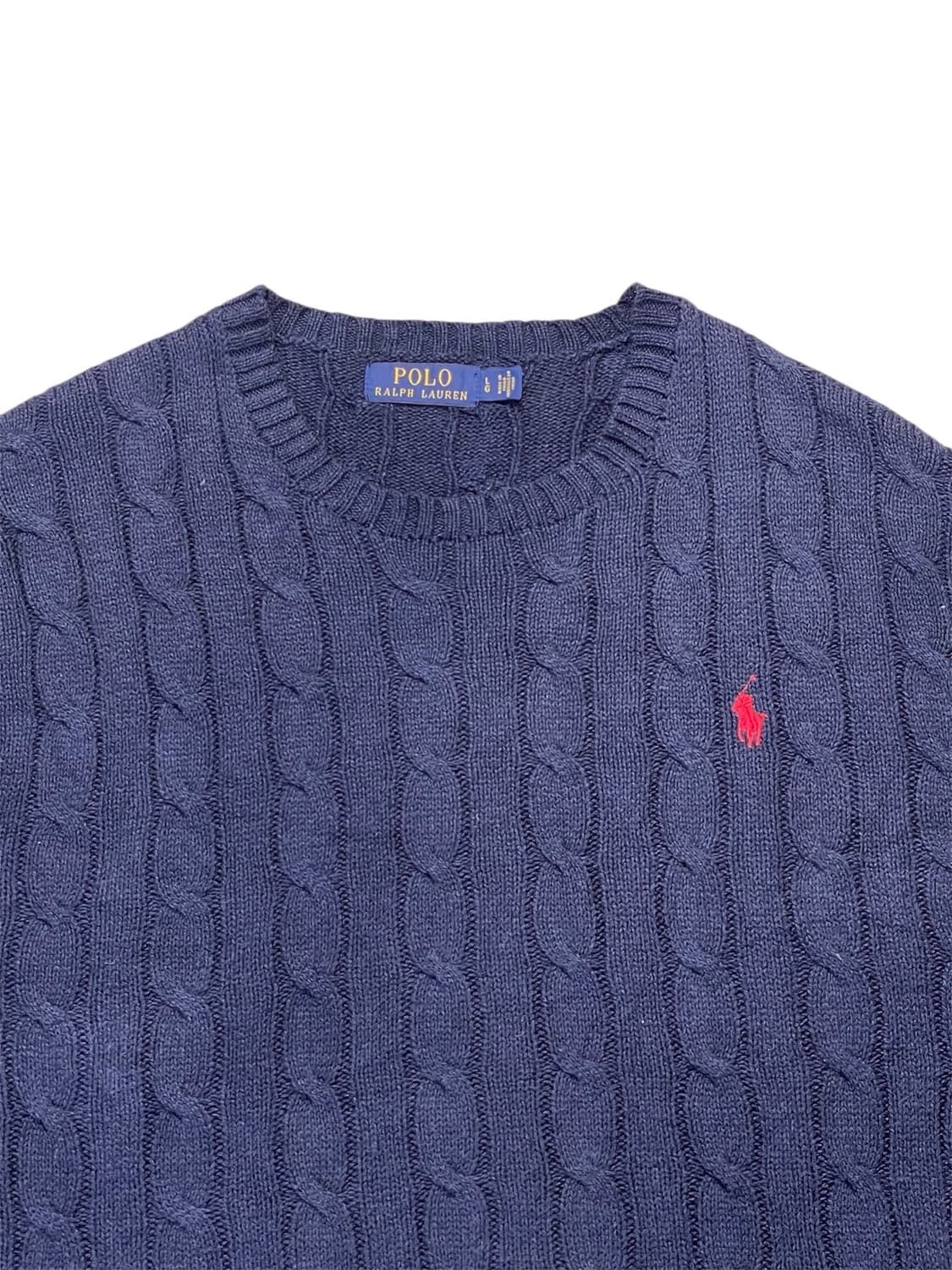 폴로랄프로렌 네이비 꽈배기 니트 상품이미지3