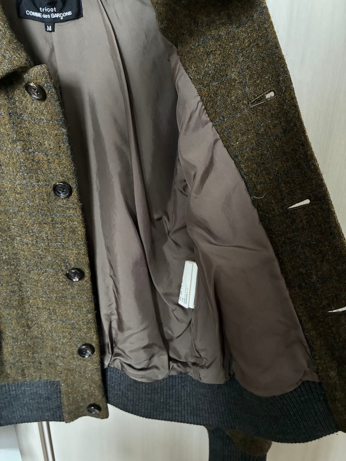 꼼데가르송 트리콧 울 자켓 상품이미지6