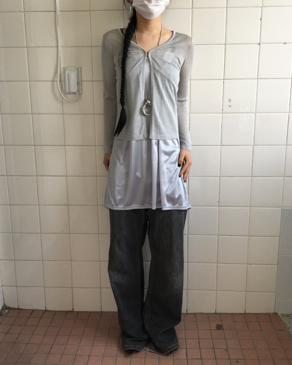 Glitter sliver mood cardigan 상품이미지1