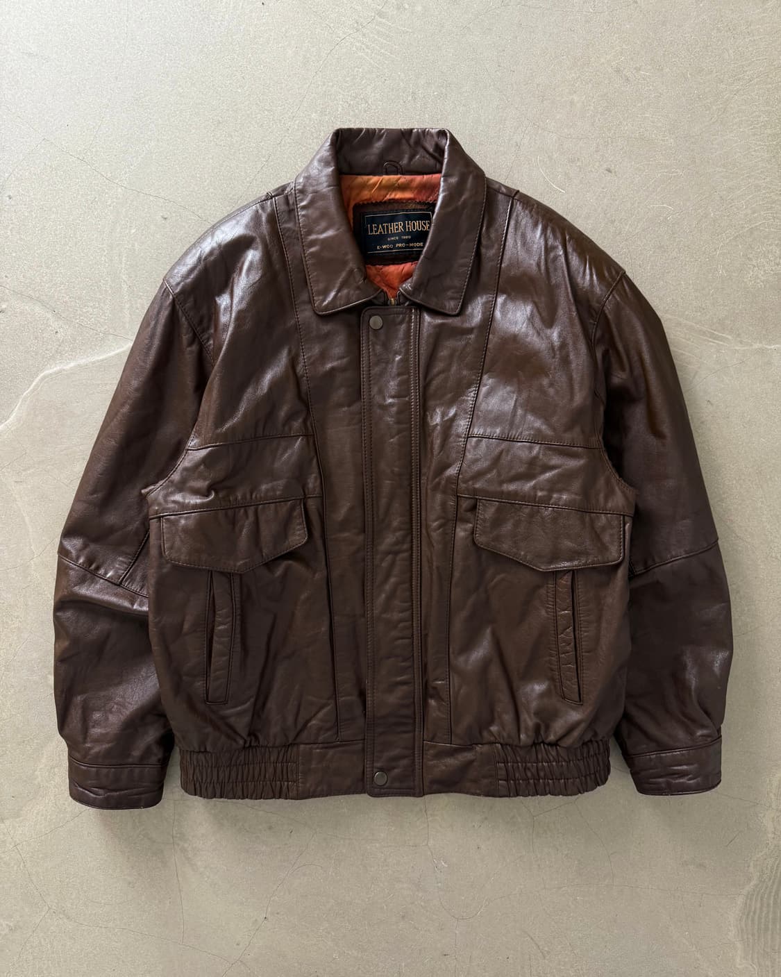 90s Leather House Leather Bomber Jacket 상품이미지1