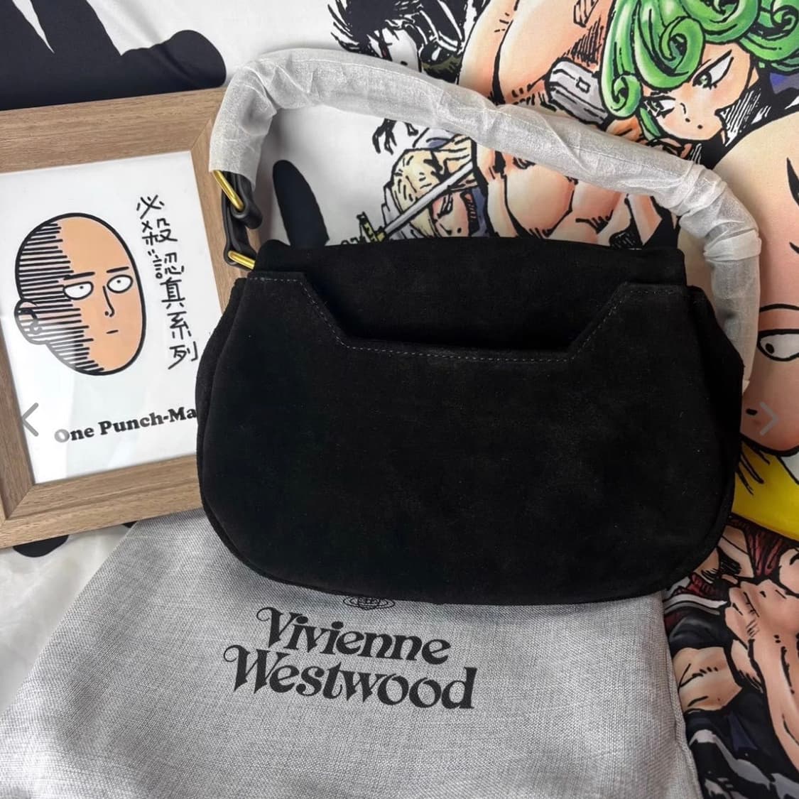 비비안웨스트우드 orb 스웨이드 숄더백 상품이미지2