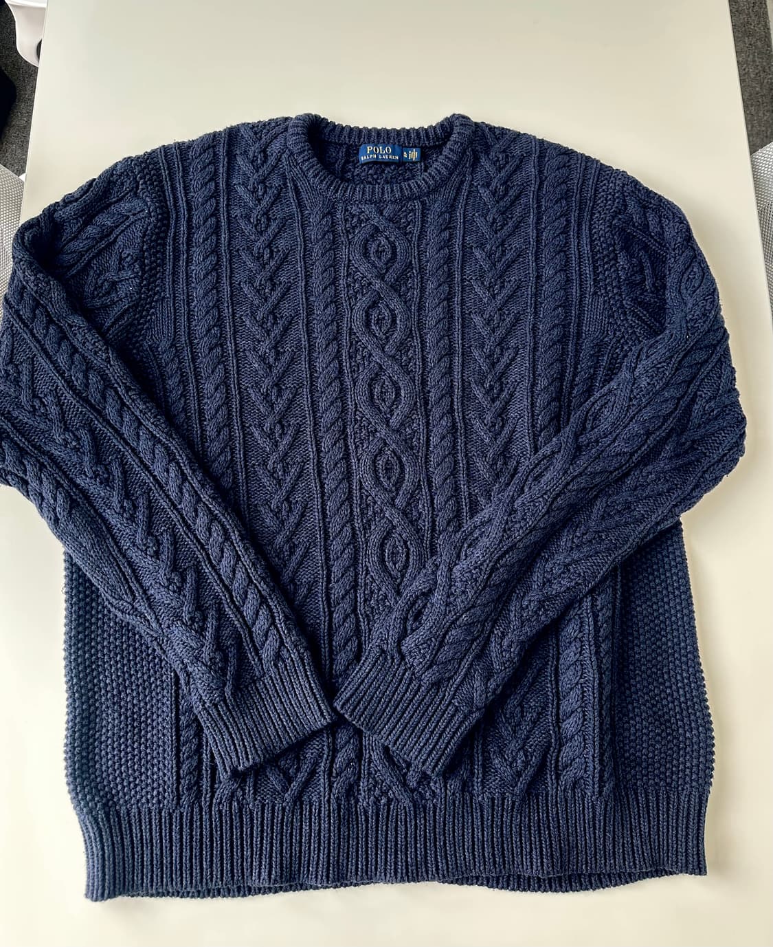 폴로 캐시미어 아란 니트  XL 상품이미지1