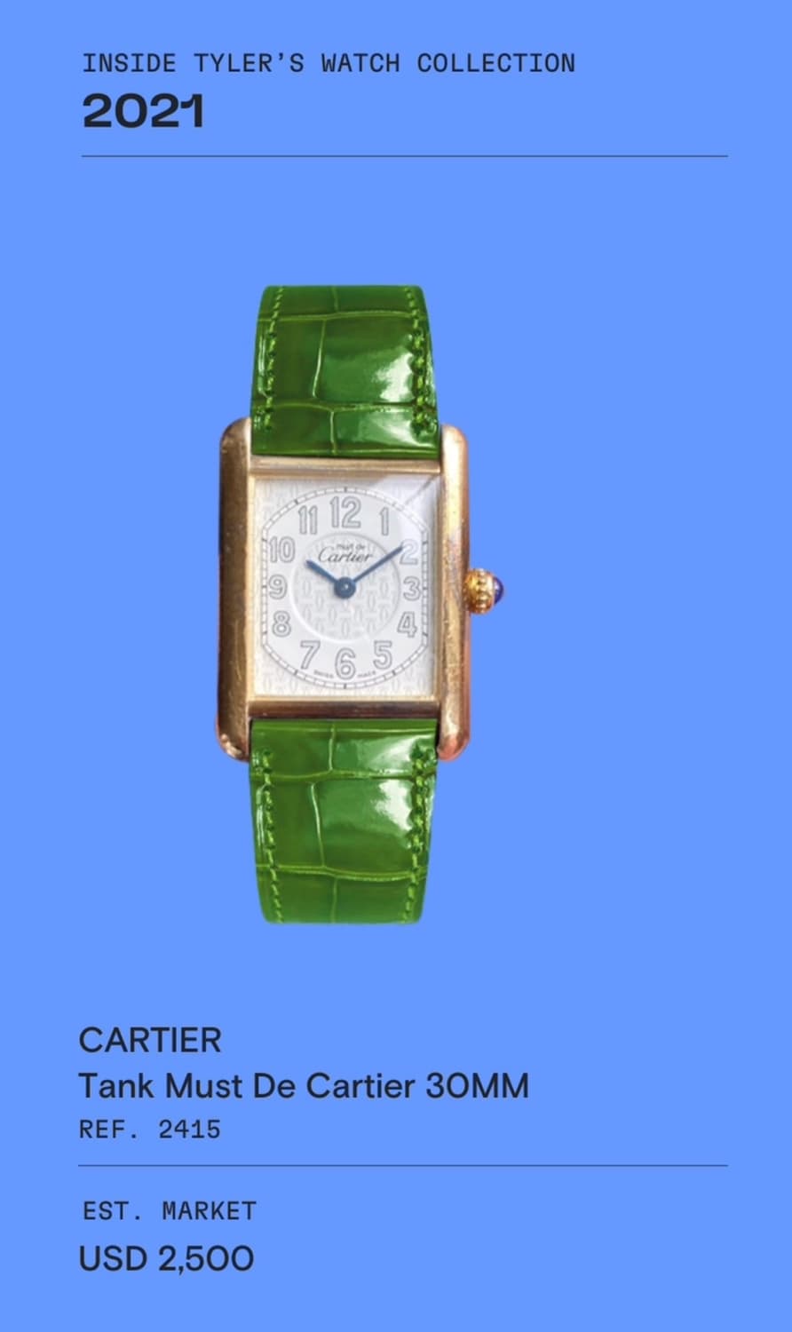 까르띠에 머스트 탱크 sm 아라비아 다이얼 상품이미지2