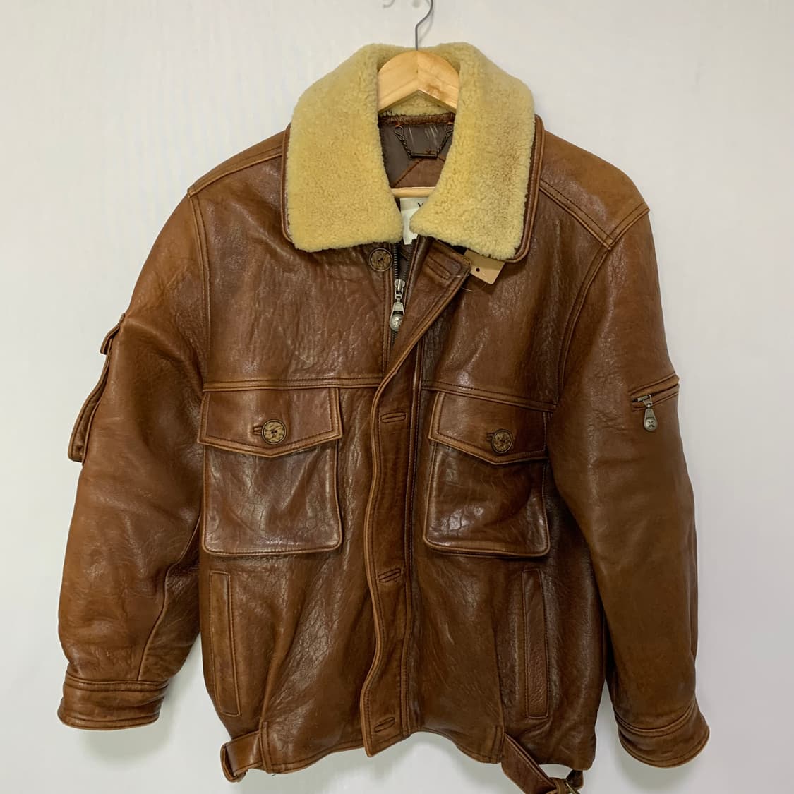 빈티지 양털 카라 양가죽 자켓 리얼레더 무스탕 Y2k 00s 상품이미지2