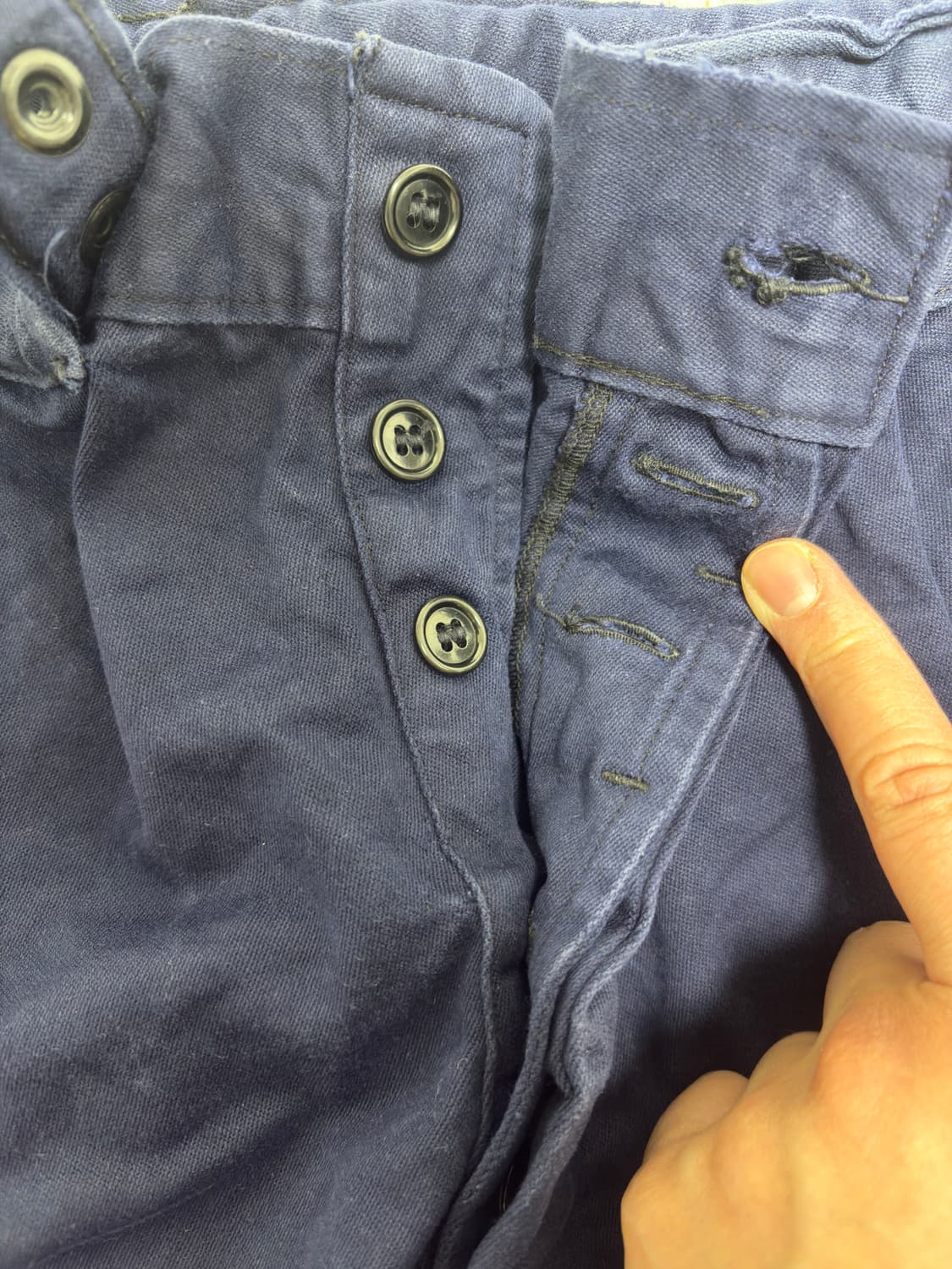 90s 이탈리아군 반바지 네이비 팬츠 (33-34) 상품이미지7