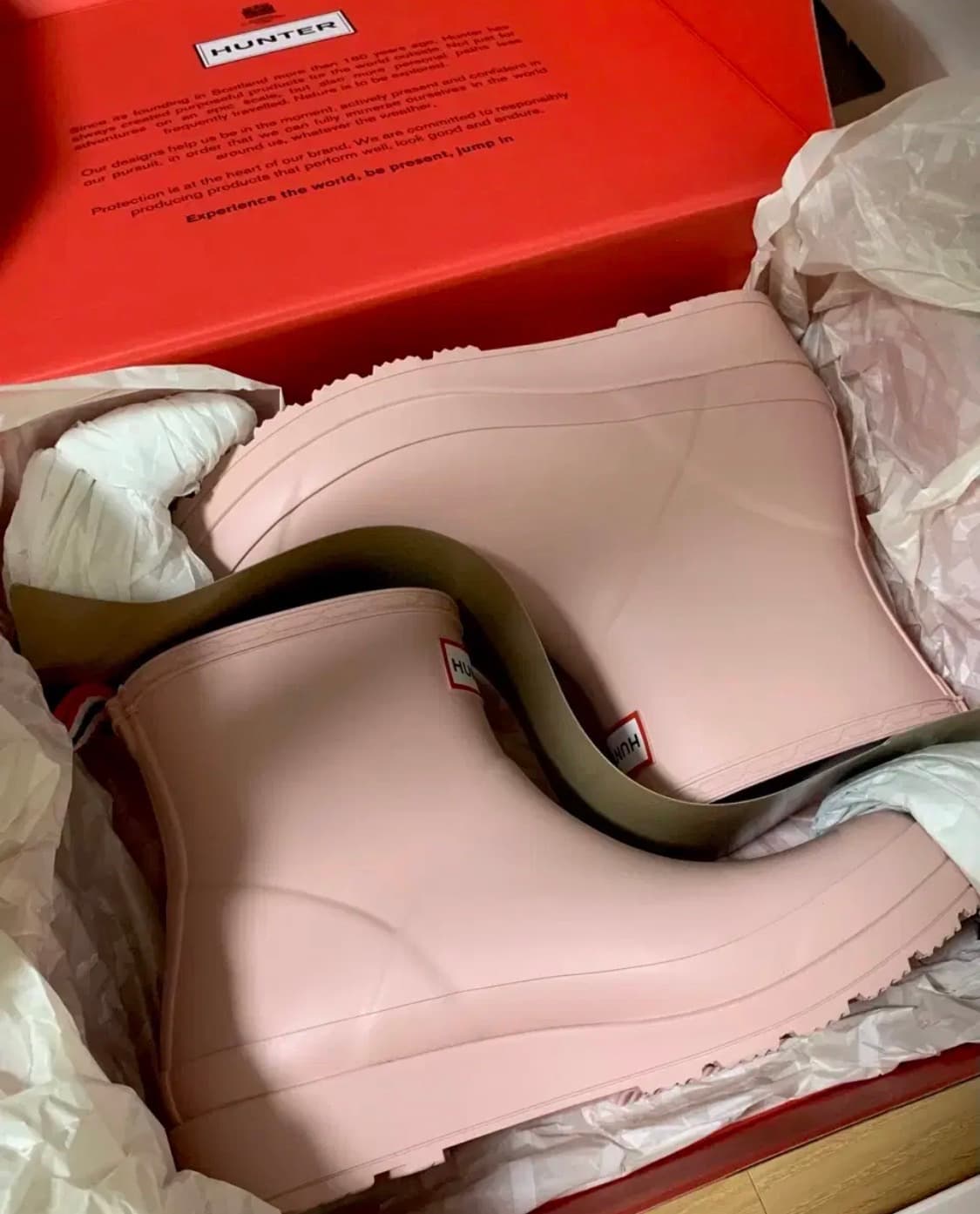 헌터 오리지널 플레이숏 부츠 핑크 uk4 (230) 상품이미지1