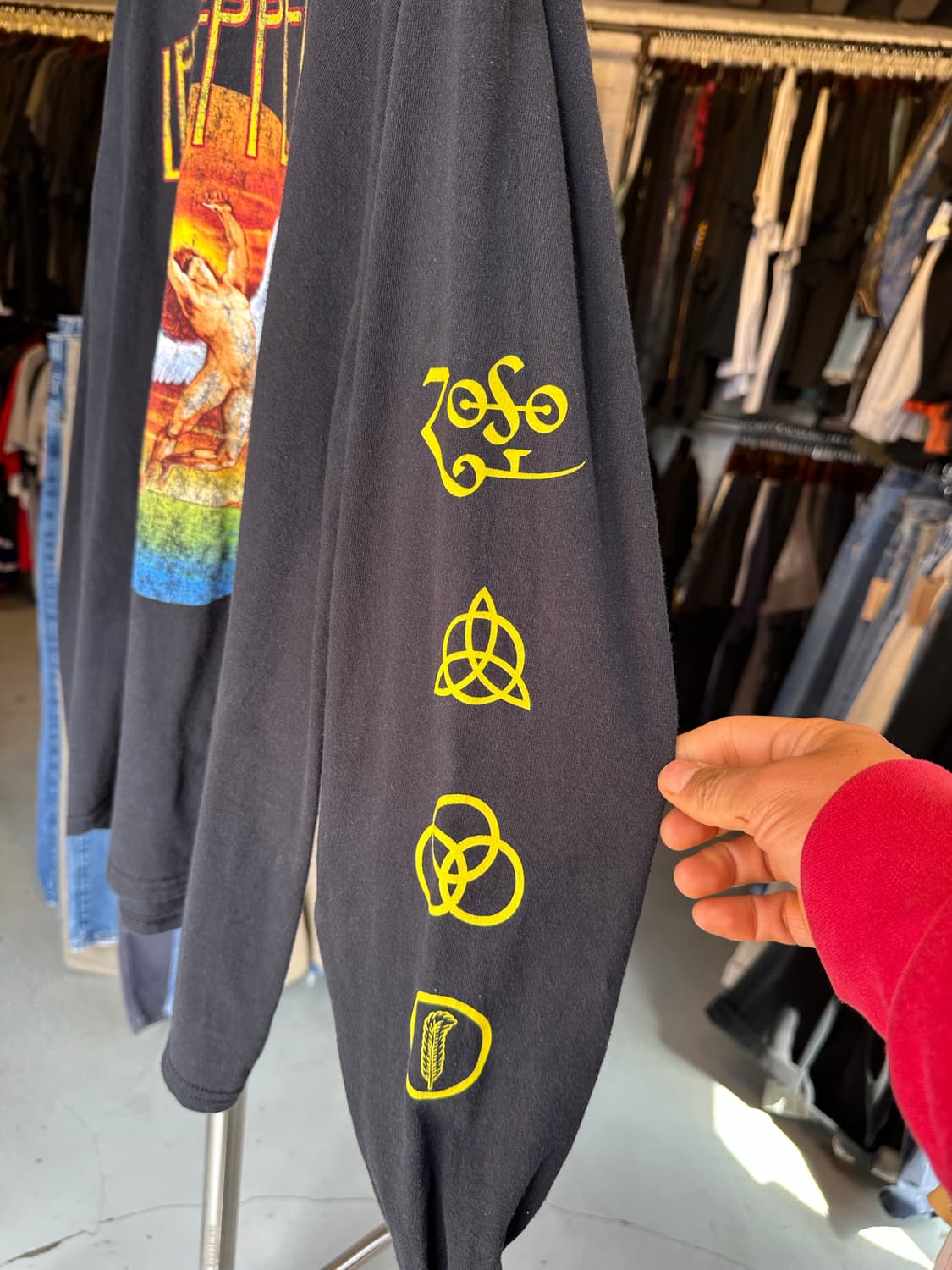 레드 제플린 Led Zeppelin 프린팅 롱슬리브 티셔츠 상품이미지5