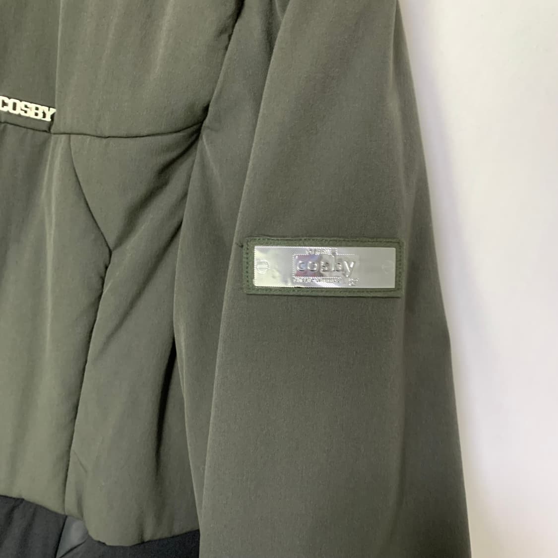 코스비 cosby 빈티지 배색 패딩 점퍼 카키 XL 남녀공용 상품이미지3