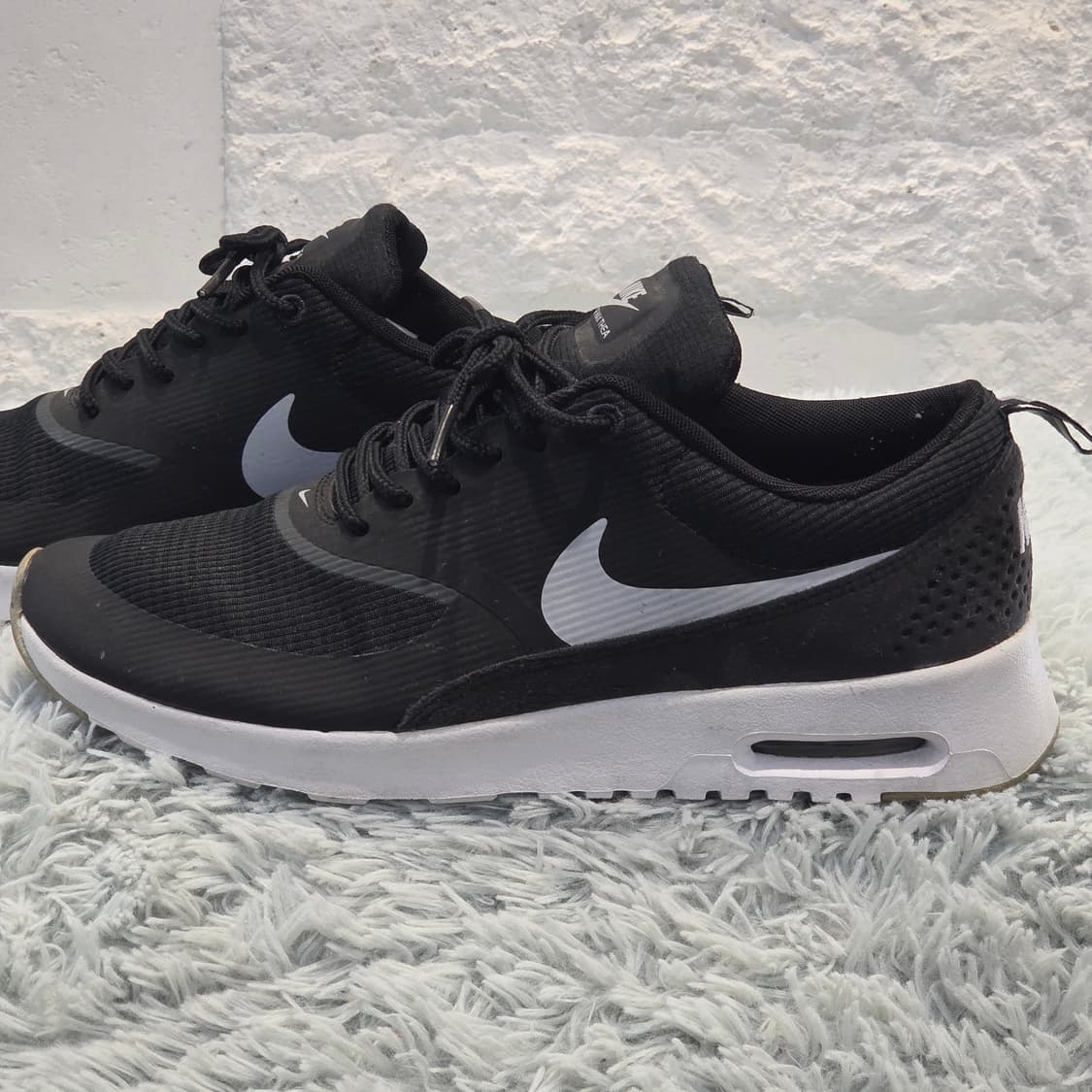 6w-27:나이키 에어맥스 Thea 블랙 화이트 24.5cm 상품이미지2
