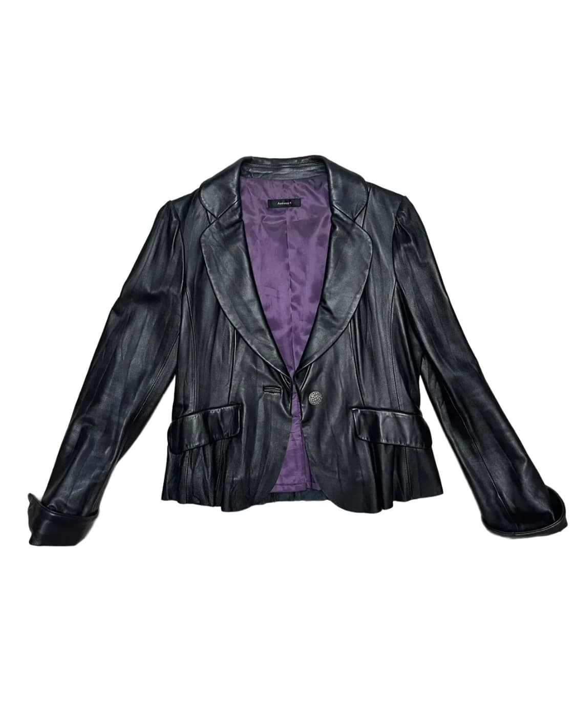 Single leather jacket 상품이미지1