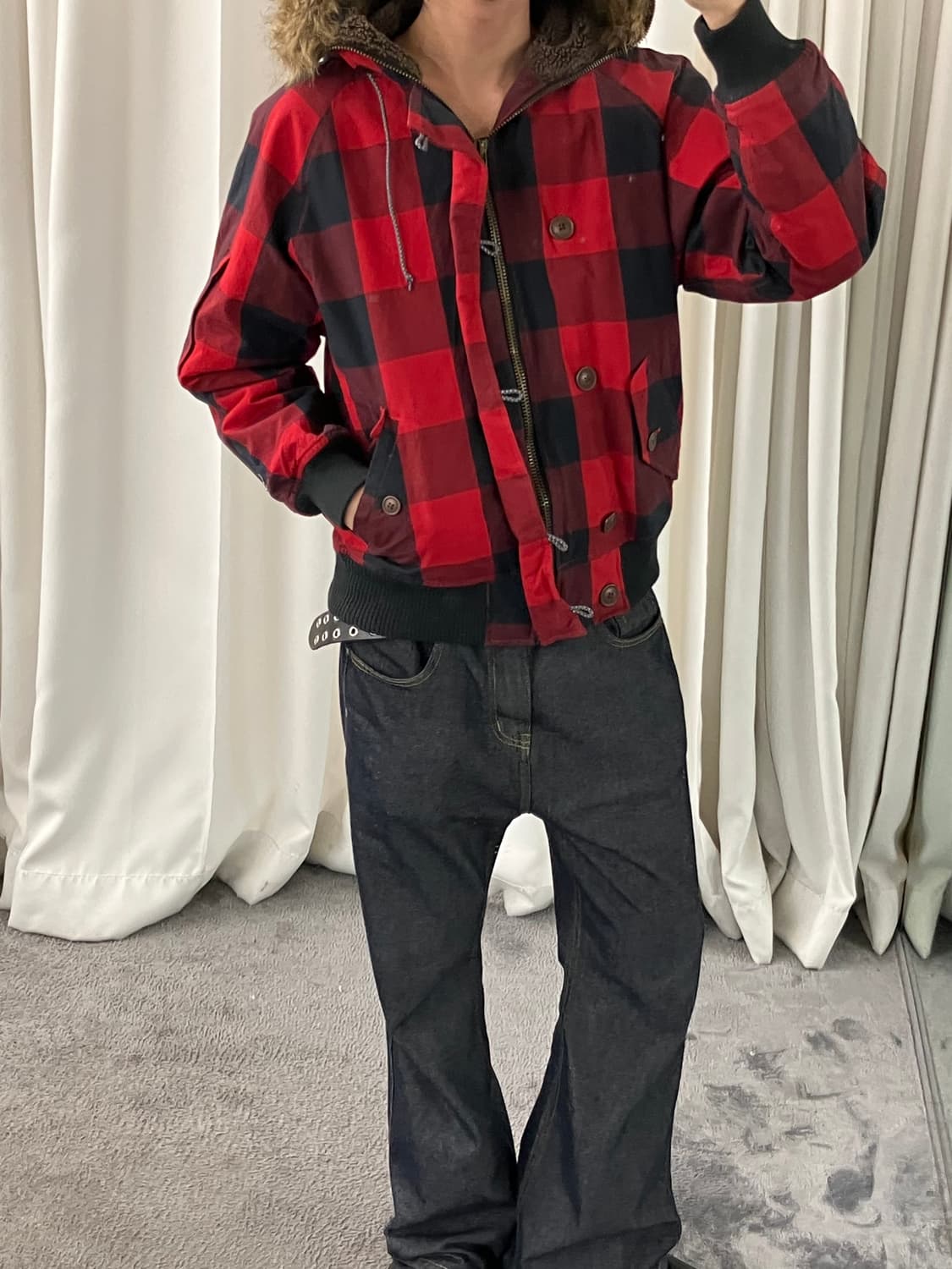 울리치 버팔로 체크 N3B 야상 파카 M 상품이미지7