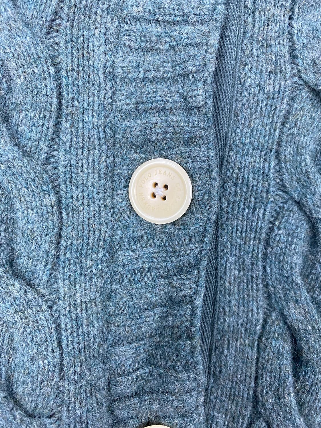 폴로 진스 램스울 꽈배기 목폴라 니트 집업 S <591> 상품이미지5