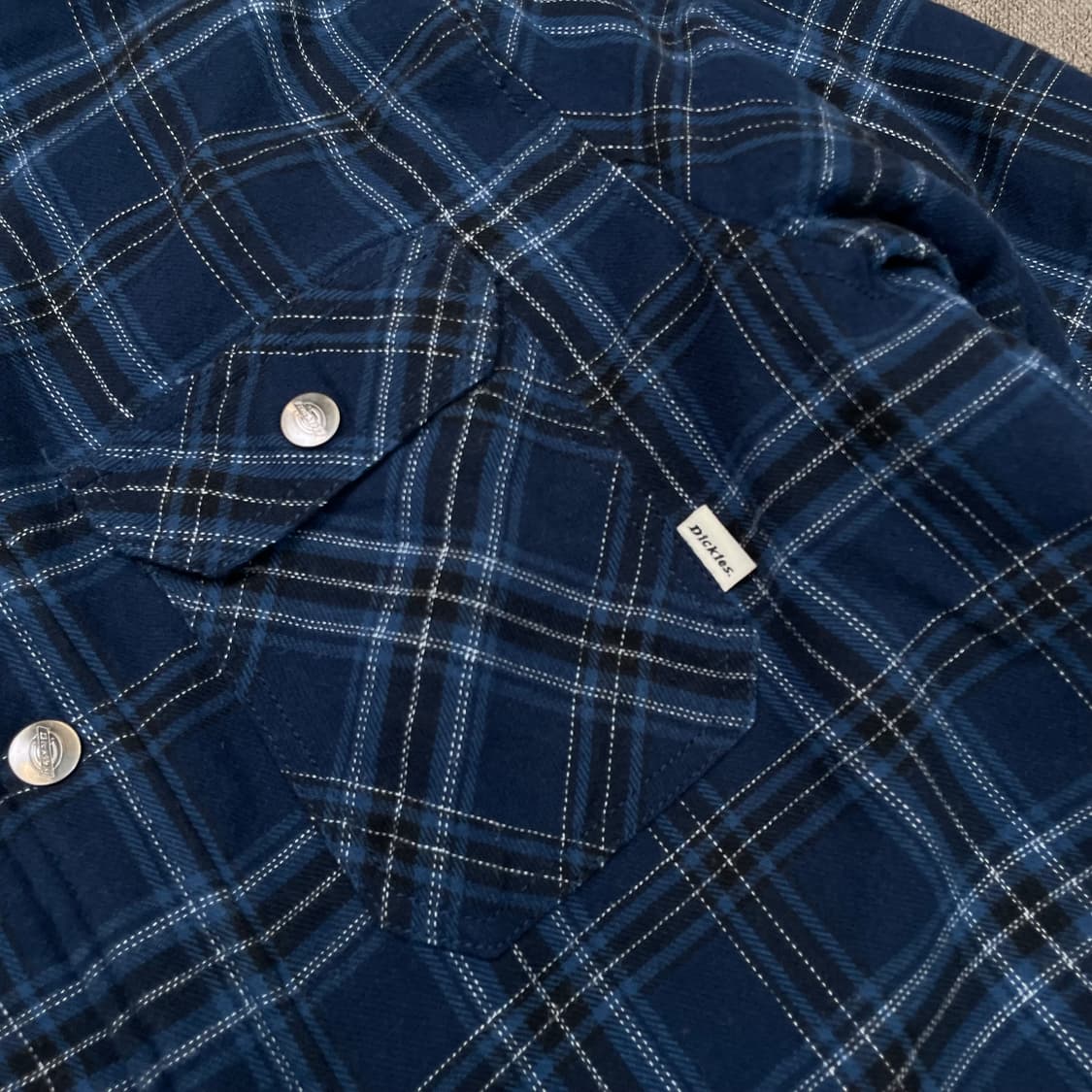 디키즈 체크 패딩 셔츠 자켓 m  상품이미지3
