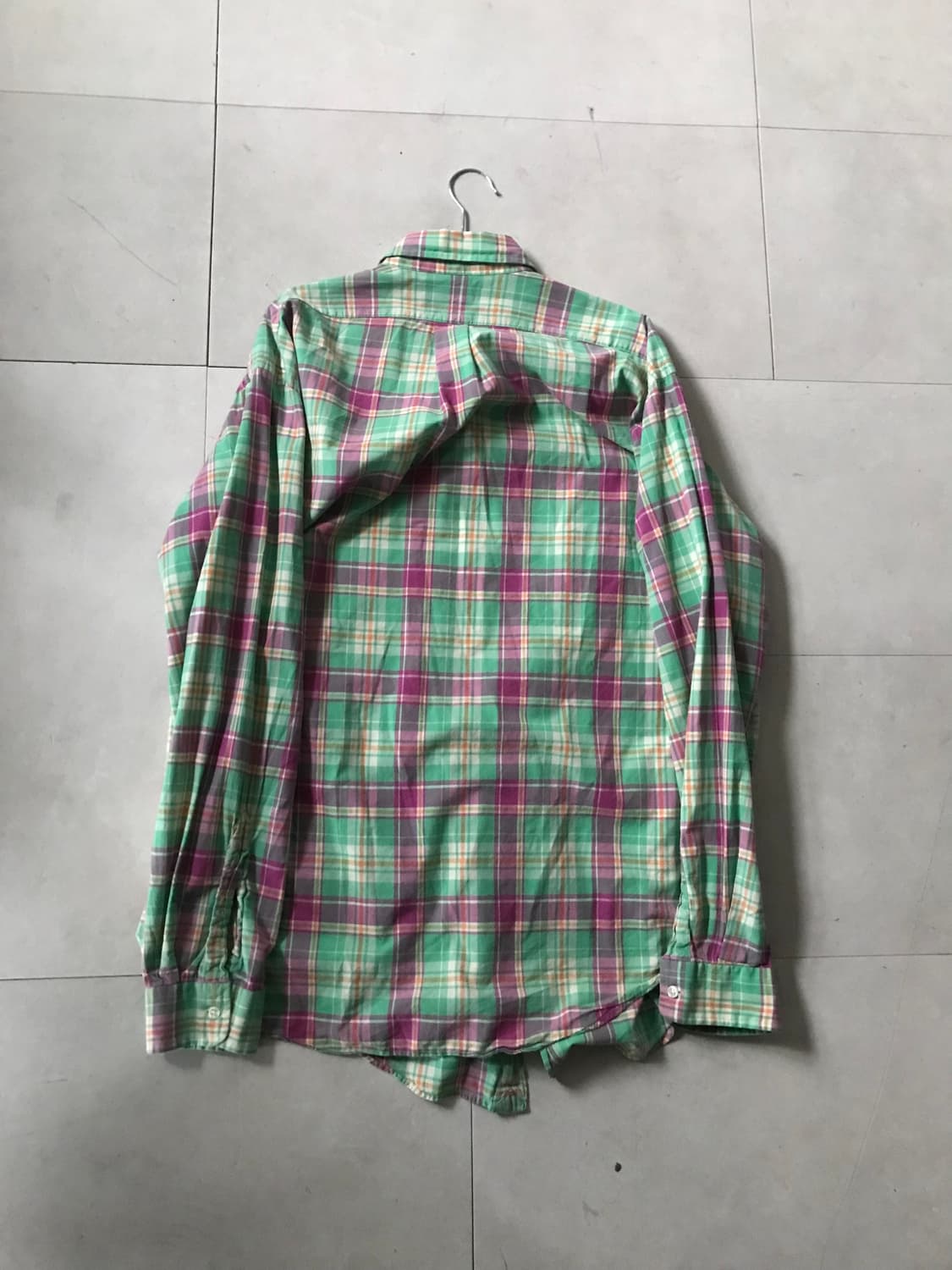 폴로 그린핑크 체크셔츠 상품이미지9