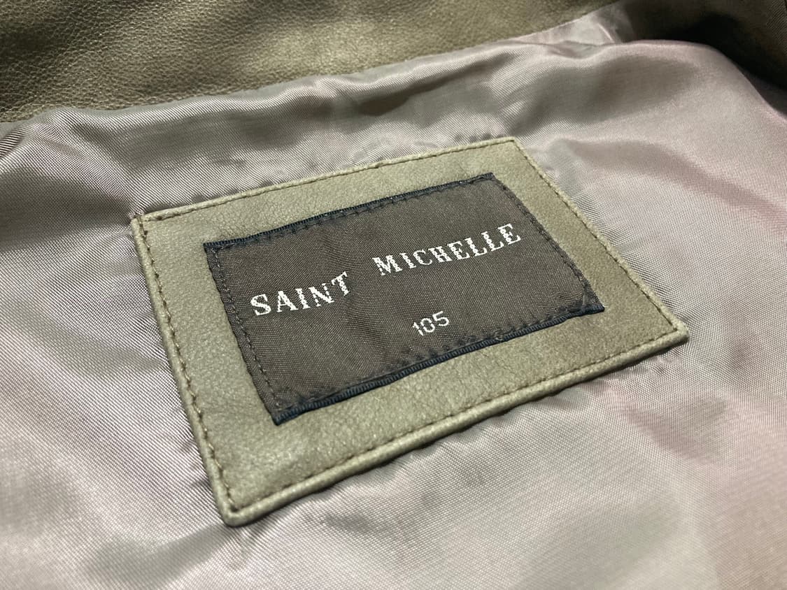 90s 생미셸 염소가죽 리얼 레더 자켓 100-105 상품이미지5