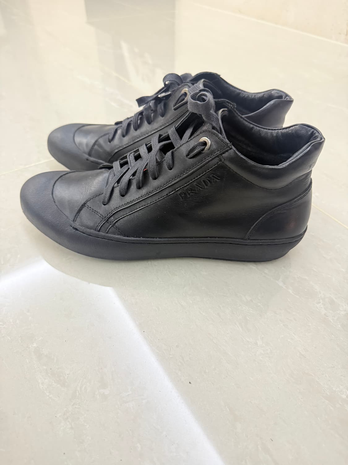프라다 스포츠 레더 하이탑 스니커즈 상품이미지2