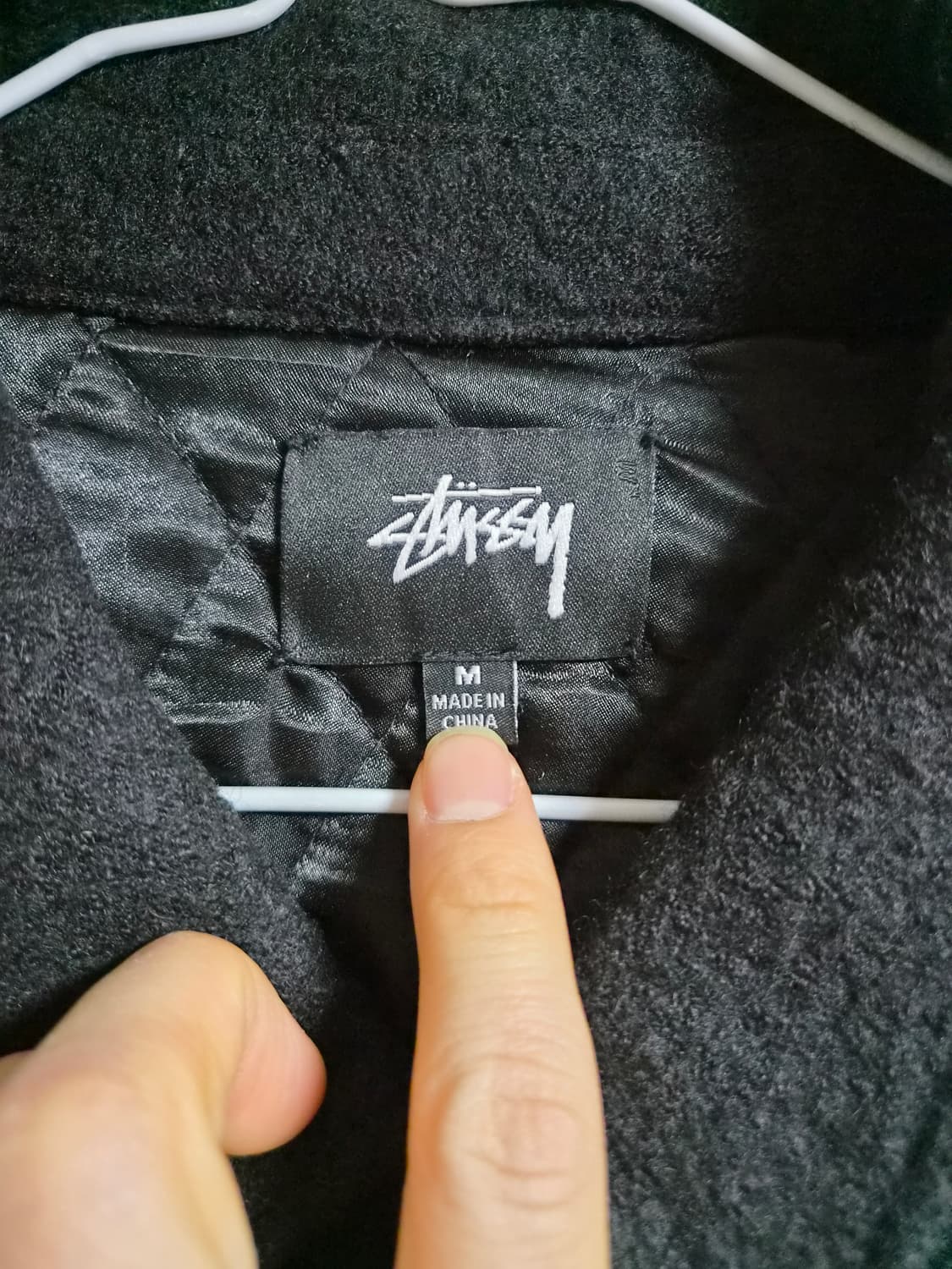 스투시 x 파타 보일드 울 셔츠 자켓 M 사이즈 판매 상품이미지3