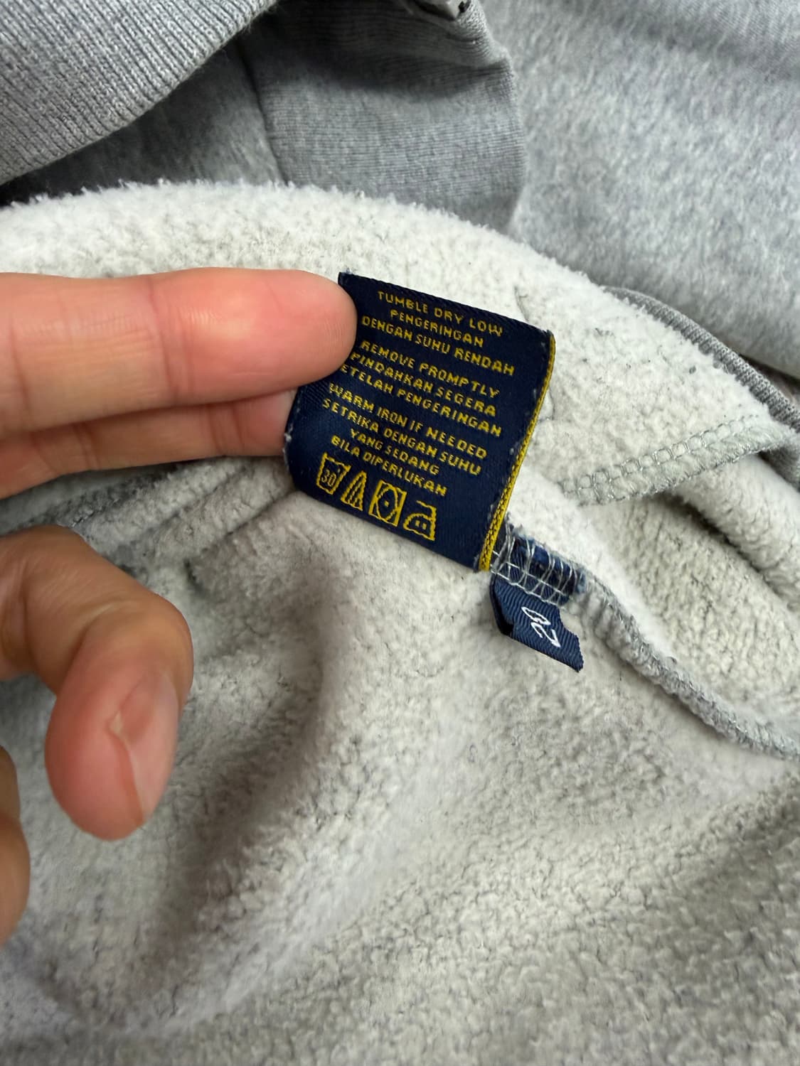 정품) 폴로랄프로렌 그레이 기모 후드집업 XL 상품이미지8