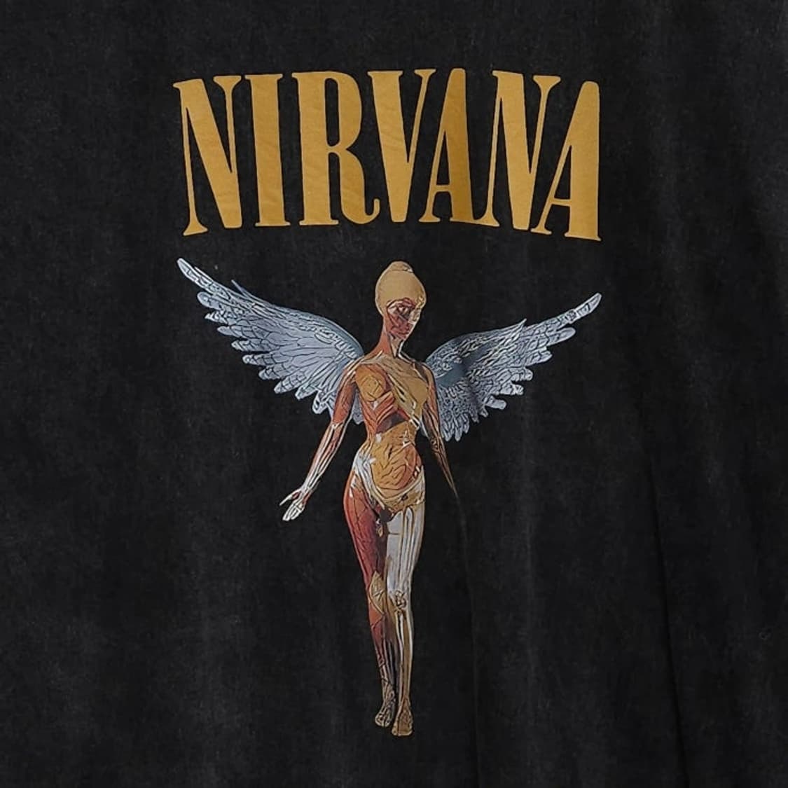 Free NIRVANA 너바나 반팔티 인유테로 가먼트다이 차콜그레이 상품이미지2