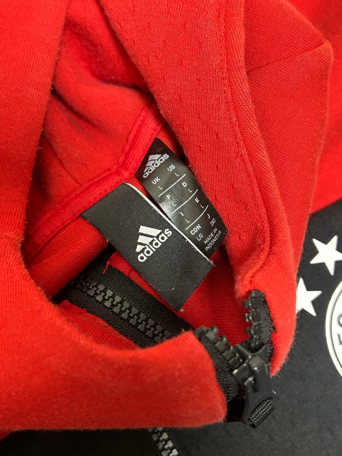 아디다스 바이에른 뮌헨 블랙 레드 후드집업 상품이미지5