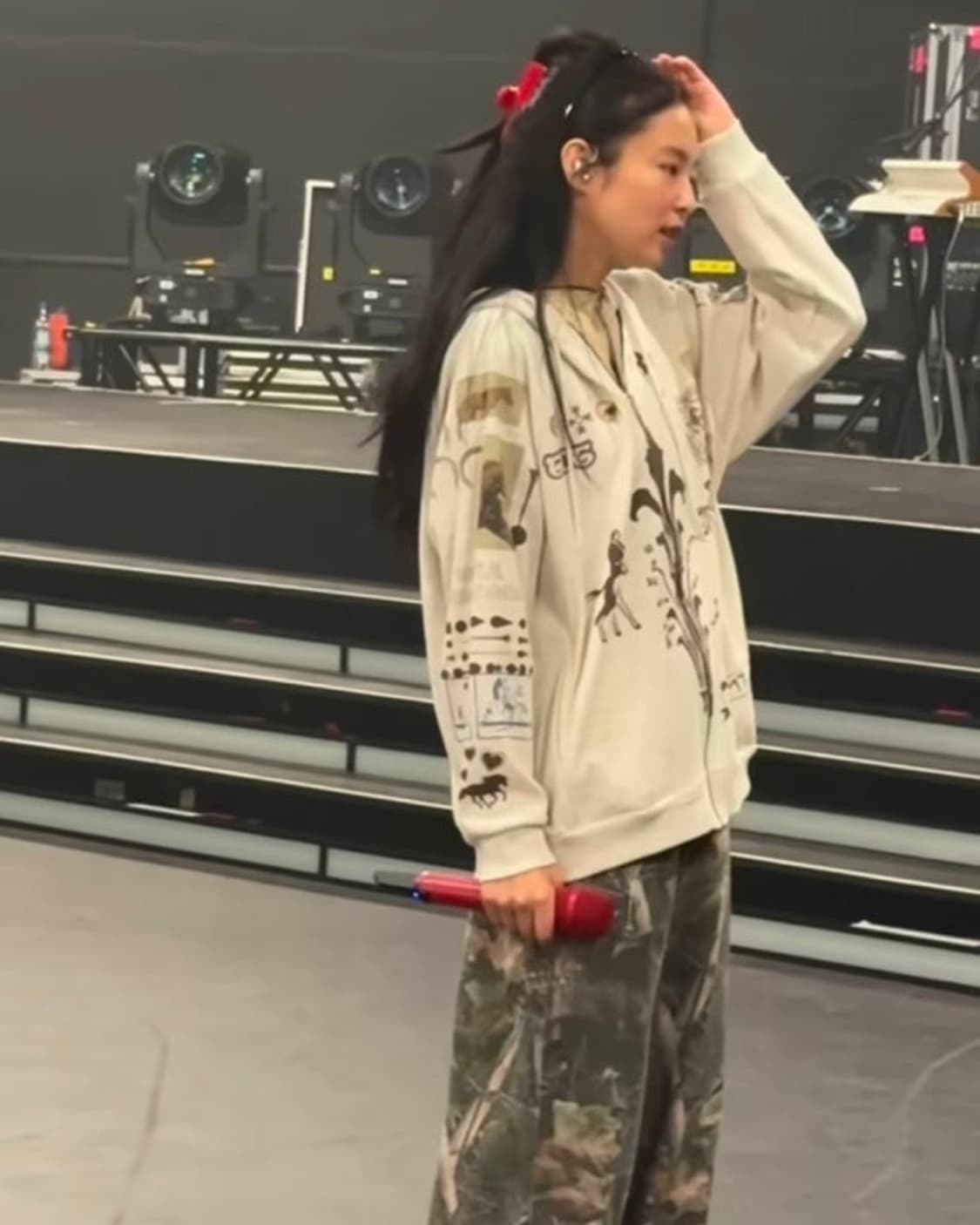 투머치택스 와플 후드집업 아이보리 상품이미지2