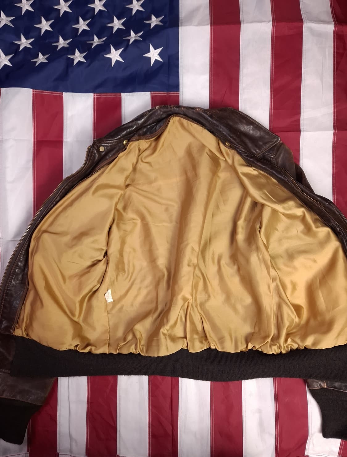 오리지날 미국제조 쇼트사 미해군 G-1 TAPE 리얼레더 자켓 상품이미지7