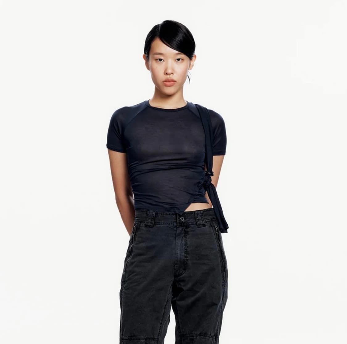 혜인서 Tied Asymmetric T-shirt 2사이즈 상품이미지3