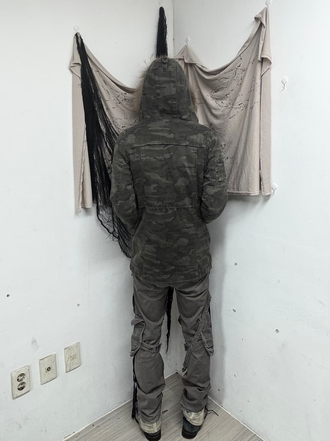 Y2K Camo Pattern Fur Parka 상품이미지4