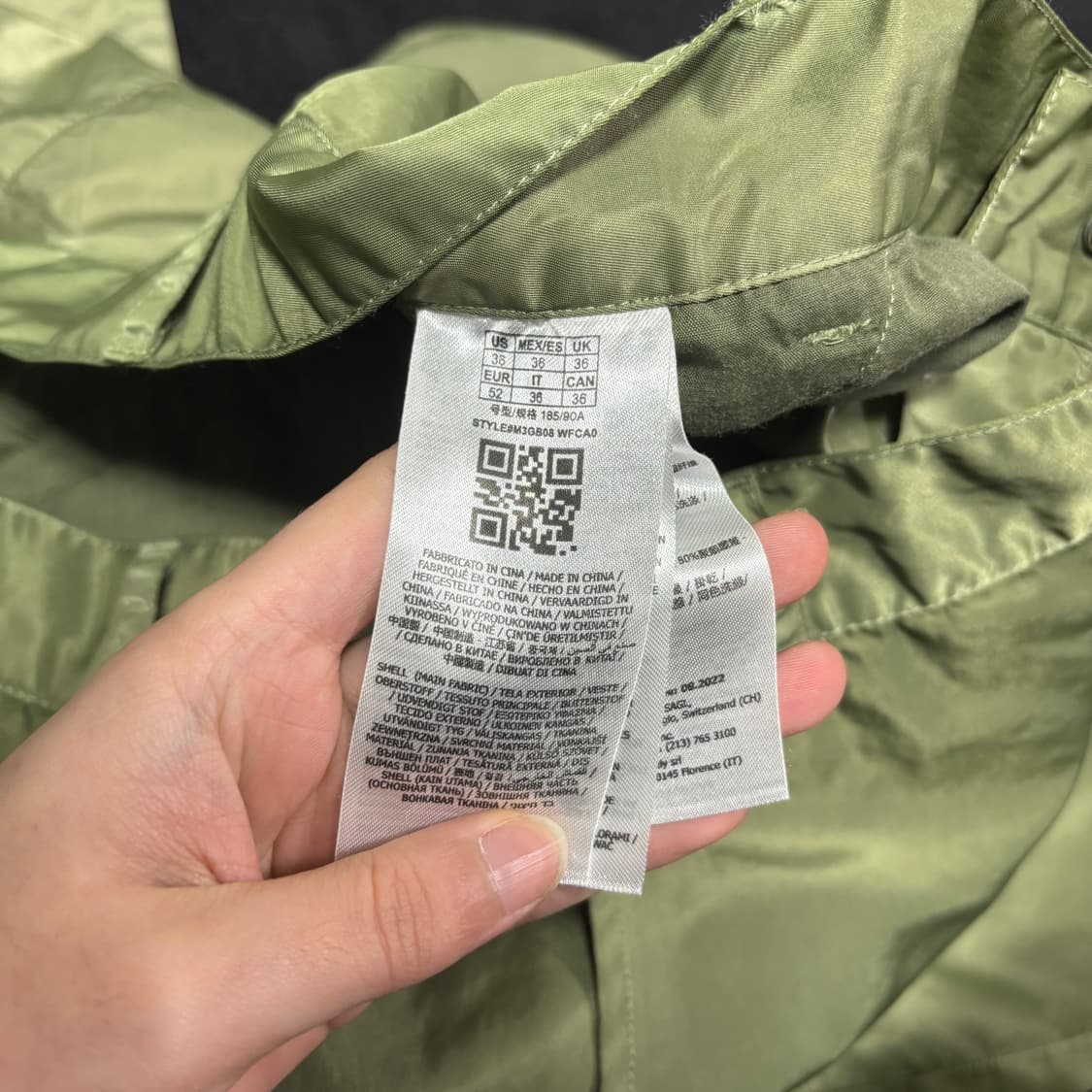 36 게스 카키 와이드 멀티포켓 나일론 카고팬츠 상품이미지5