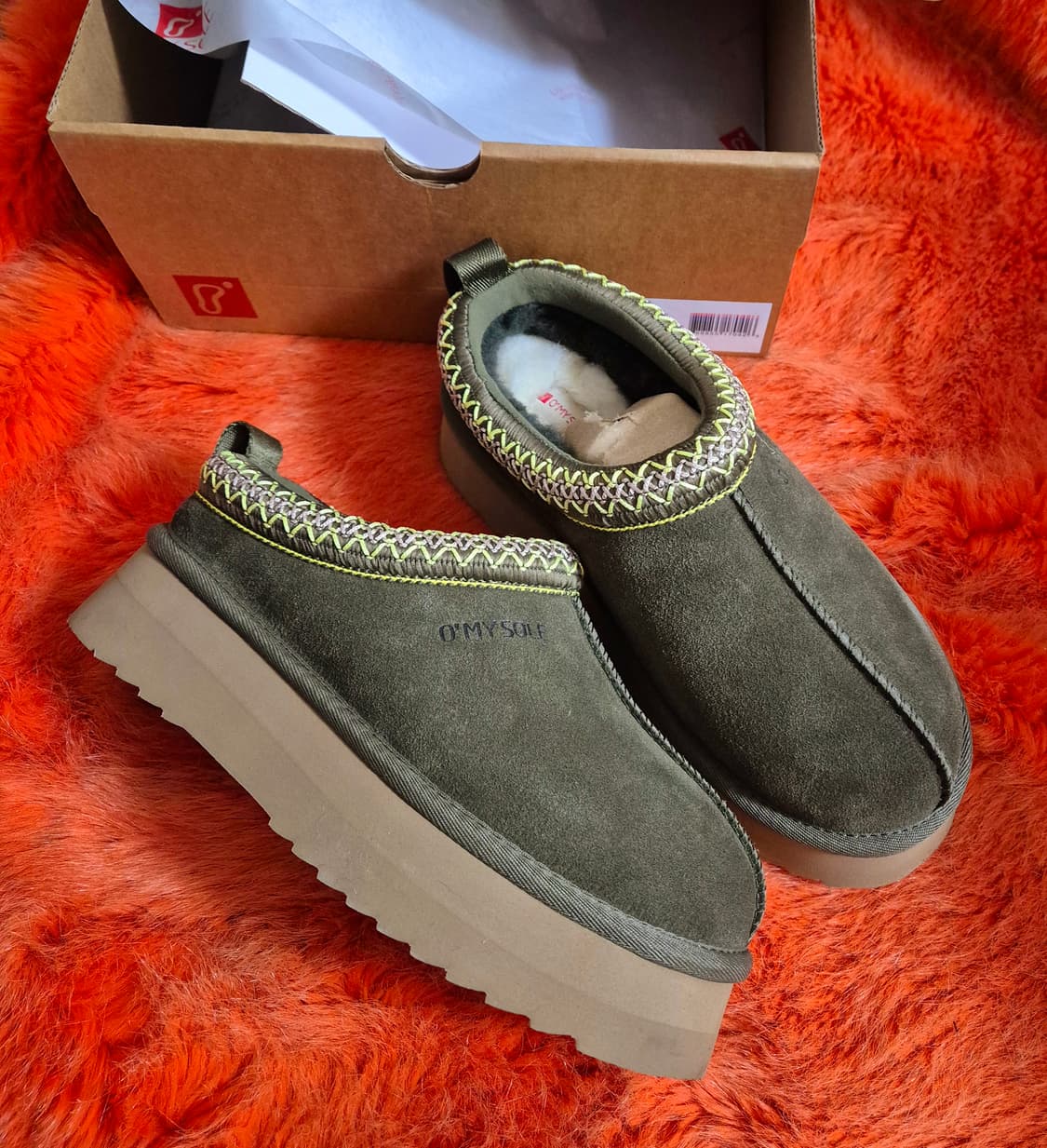 오마이솔 어그 슬리퍼 부츠 om306 올리브 새상품 230 상품이미지10