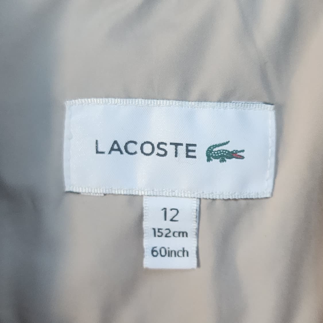 라코스테 아동 패딩 조끼 베이지 상품이미지3