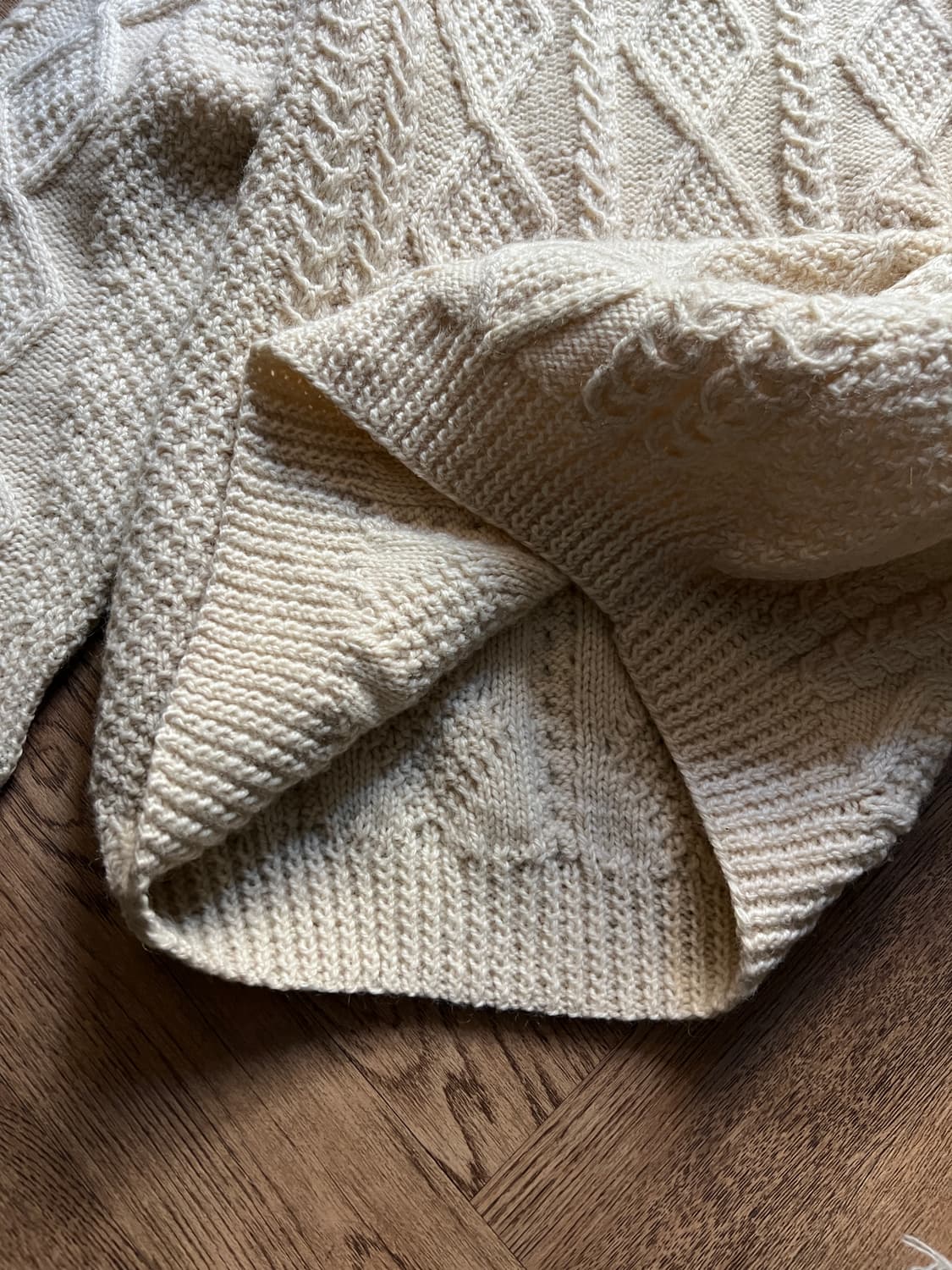 [L]90's 아일랜드제 핸드메이드 아란 피셔맨 스웨터 F2 상품이미지4