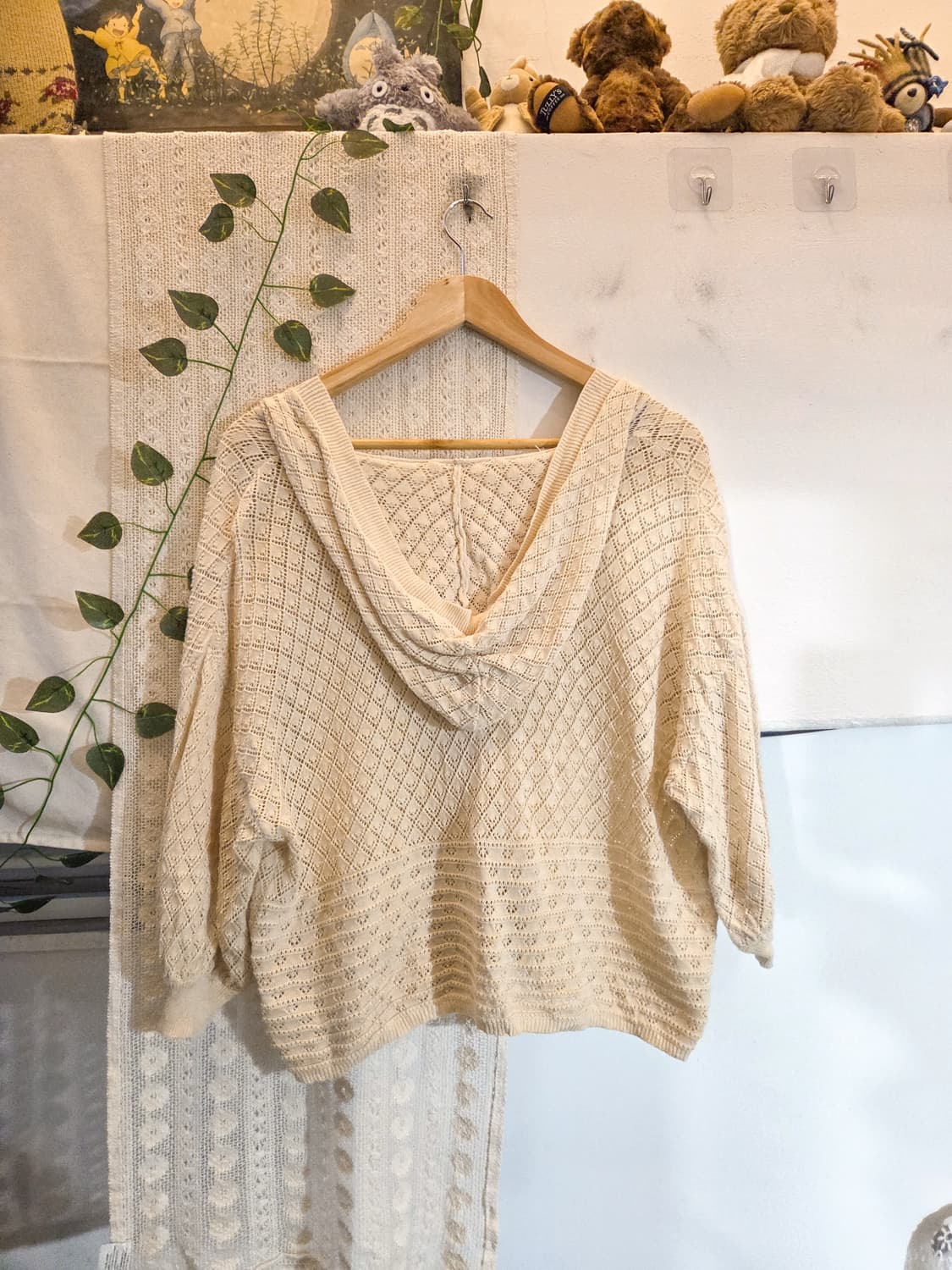 ehka sopo 후드 원버튼 가디건 상품이미지4