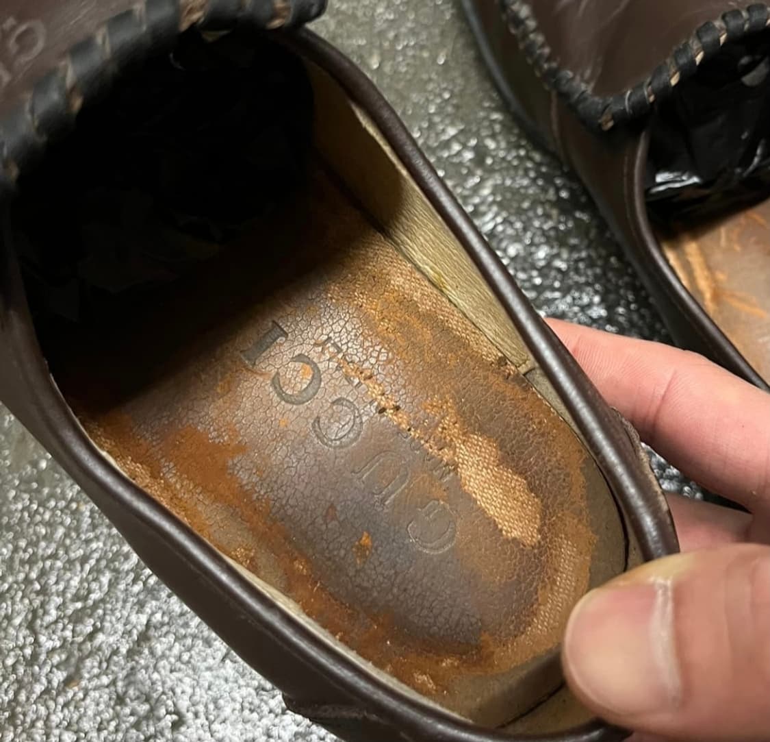 구찌 올드가죽 로퍼 브라운 260-265 상품이미지6