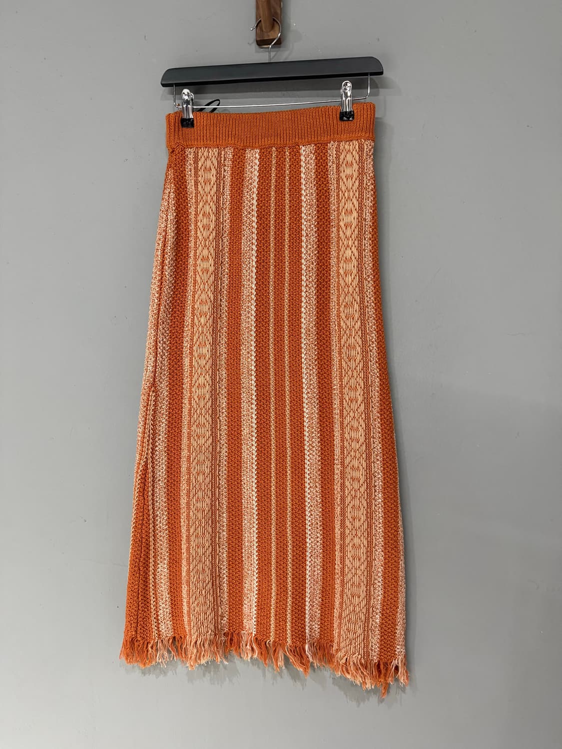 🥕pattern detail knit fringe skirt 상품이미지4