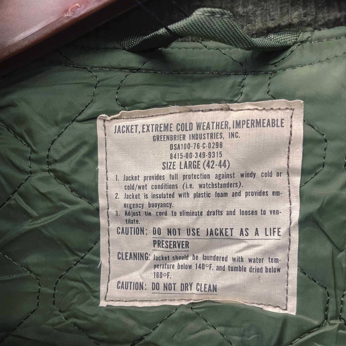 70s 오리지널 U.S NAVY A-1 덱 자켓 밀리터리 파카 N509 상품이미지9