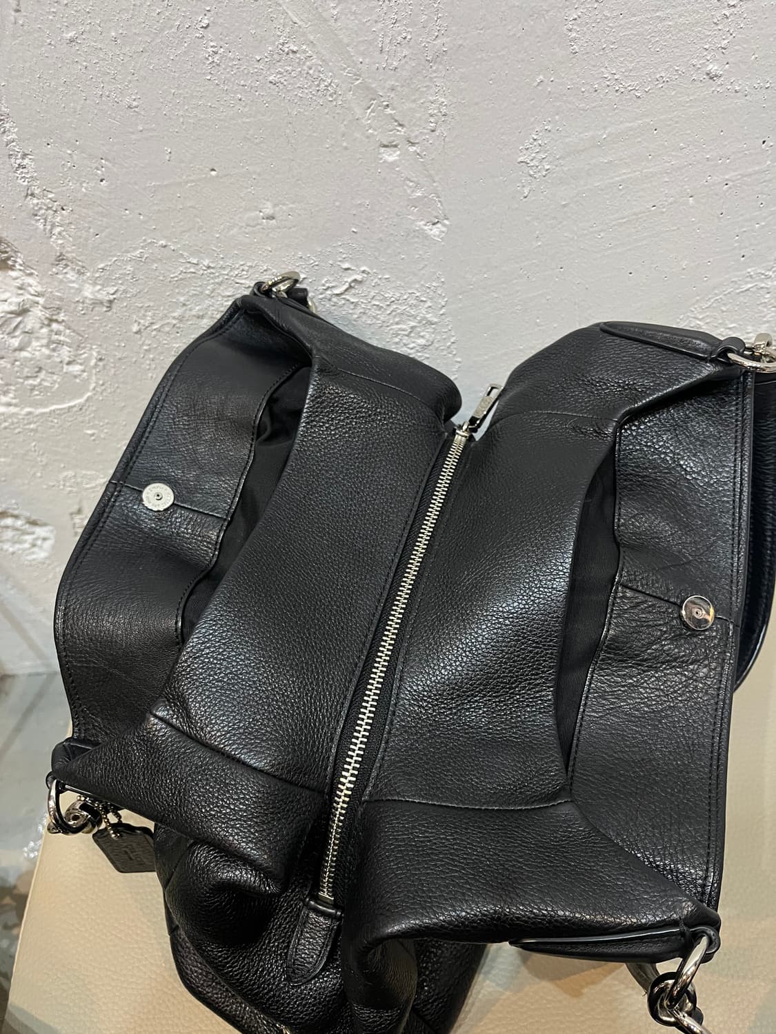 코치 레더 쌍둥이 트윈 숄더백 블랙 상품이미지2