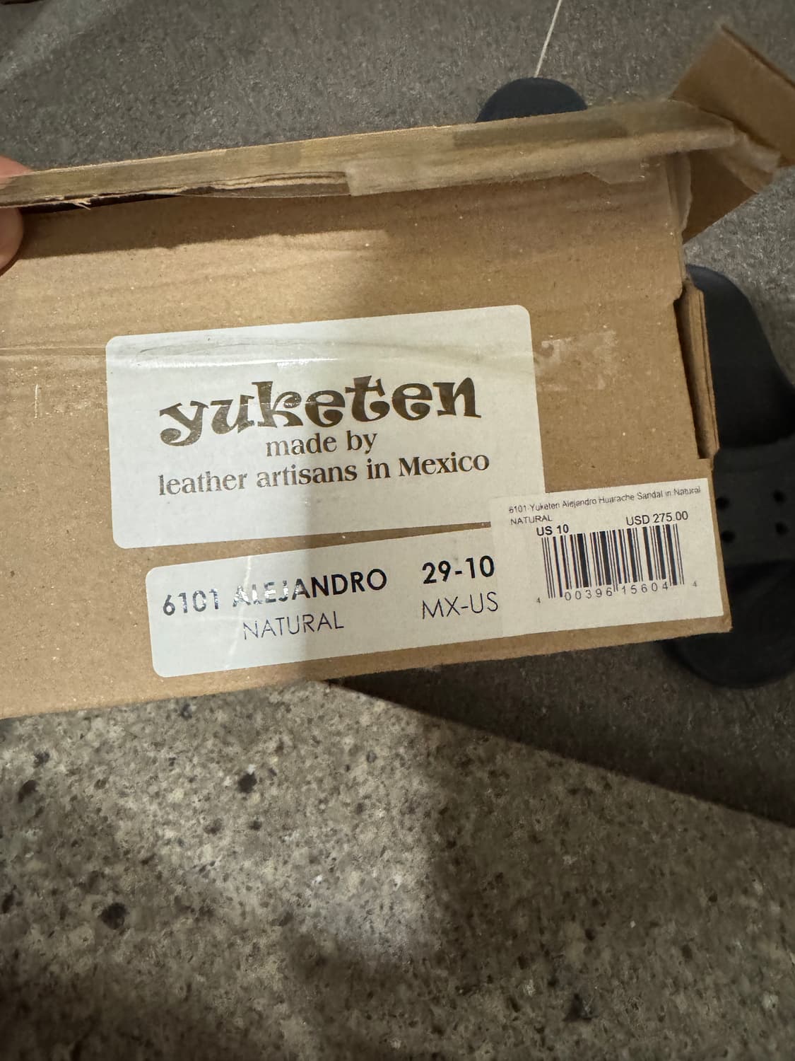 유케텐 알레한드로 내추럴 레더 우븐 샌들 상품이미지4