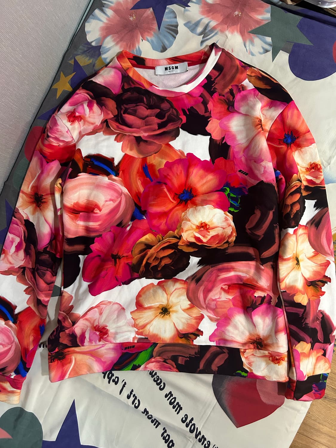 MSGM 플라워 프린트 맨투맨 S 상품이미지1