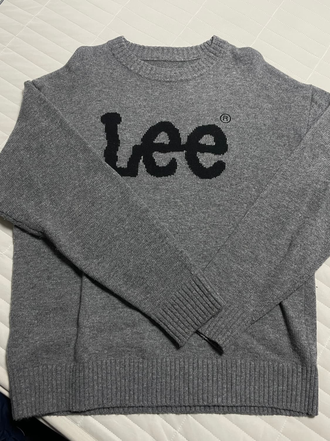 리 Lee 빅 트위치 로고 니트 그레이 상품이미지1