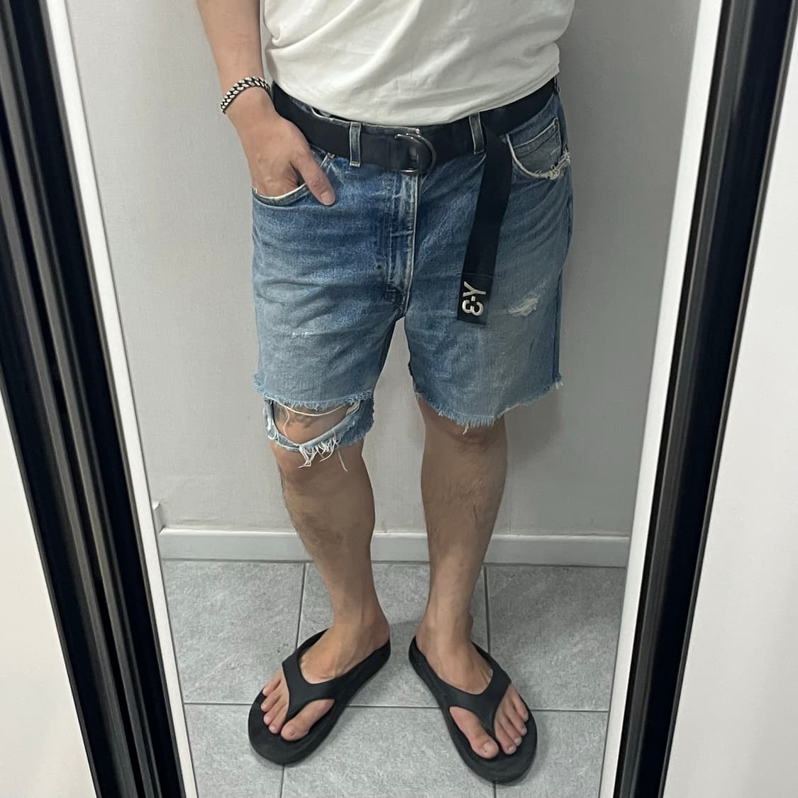 00s Y-3 요지야마모토 더블링 벨트 상품이미지5