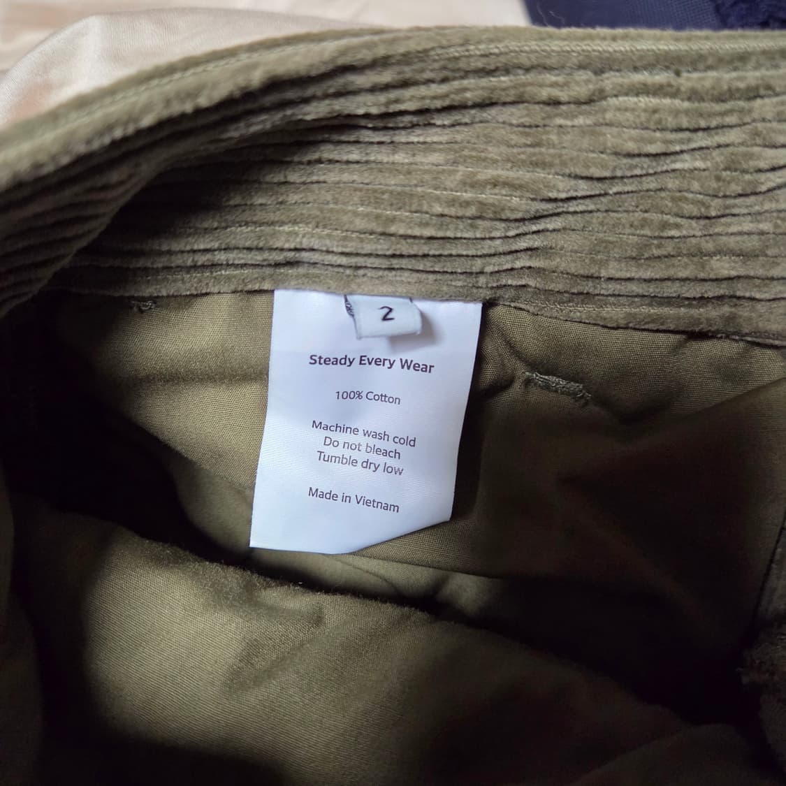 (새제품) [2] 스테디에브리웨어 릴렉스드 코듀로이 팬츠 올리브/ sew 상품이미지3
