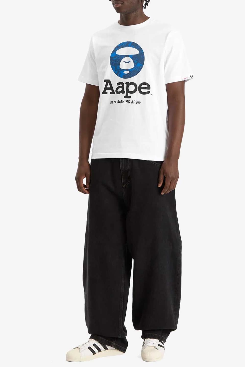 AAPE 에이프 베이직 티 화이트 - 25SS XL 상품이미지4