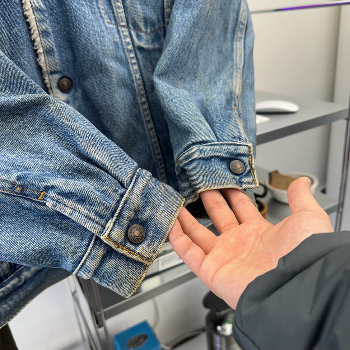 80s 리바이스 쉐르파 데님 트러커 자켓 (M)   상품이미지6