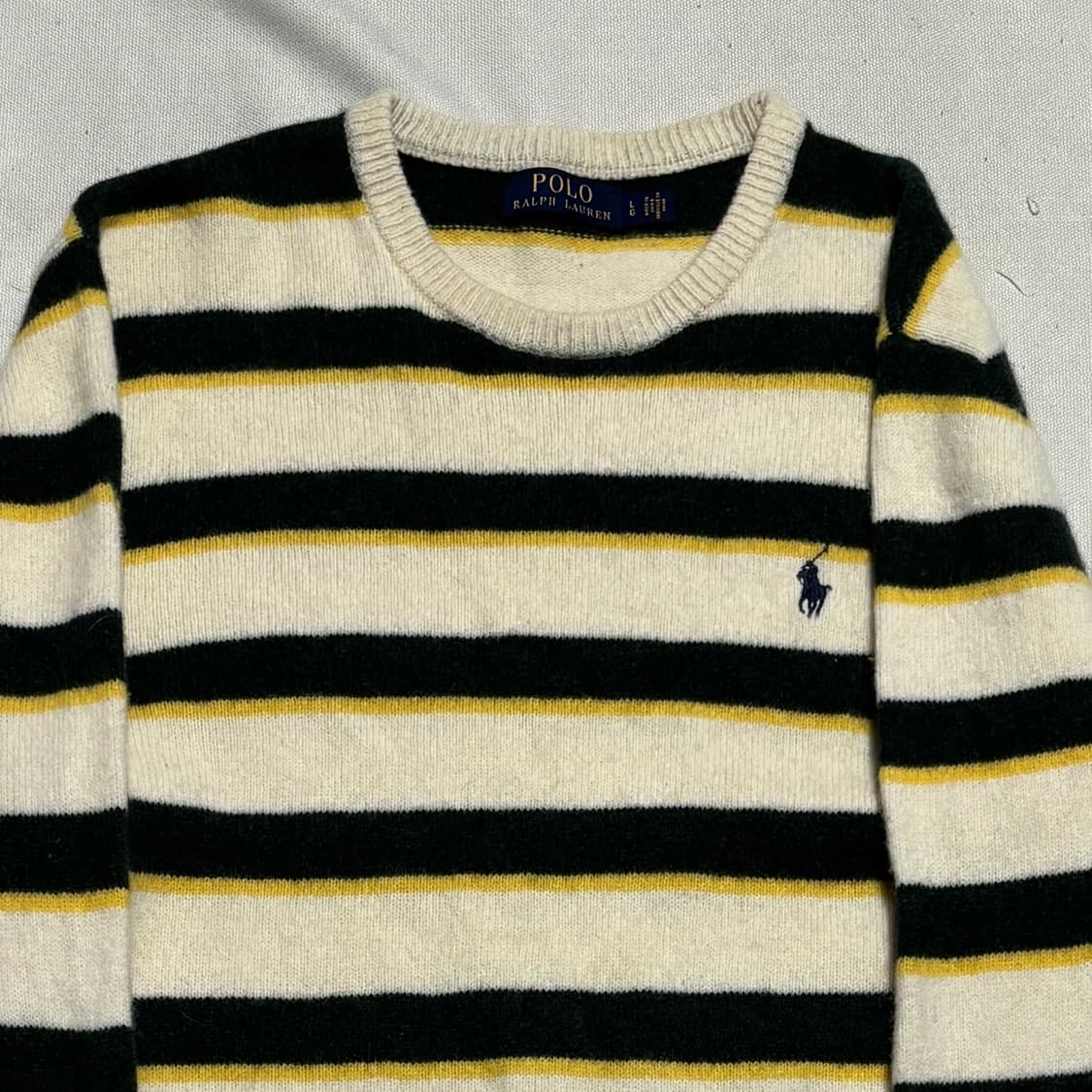 L 폴로랄프로렌 네이비 포니 스트라이프 울 니트 상품이미지1