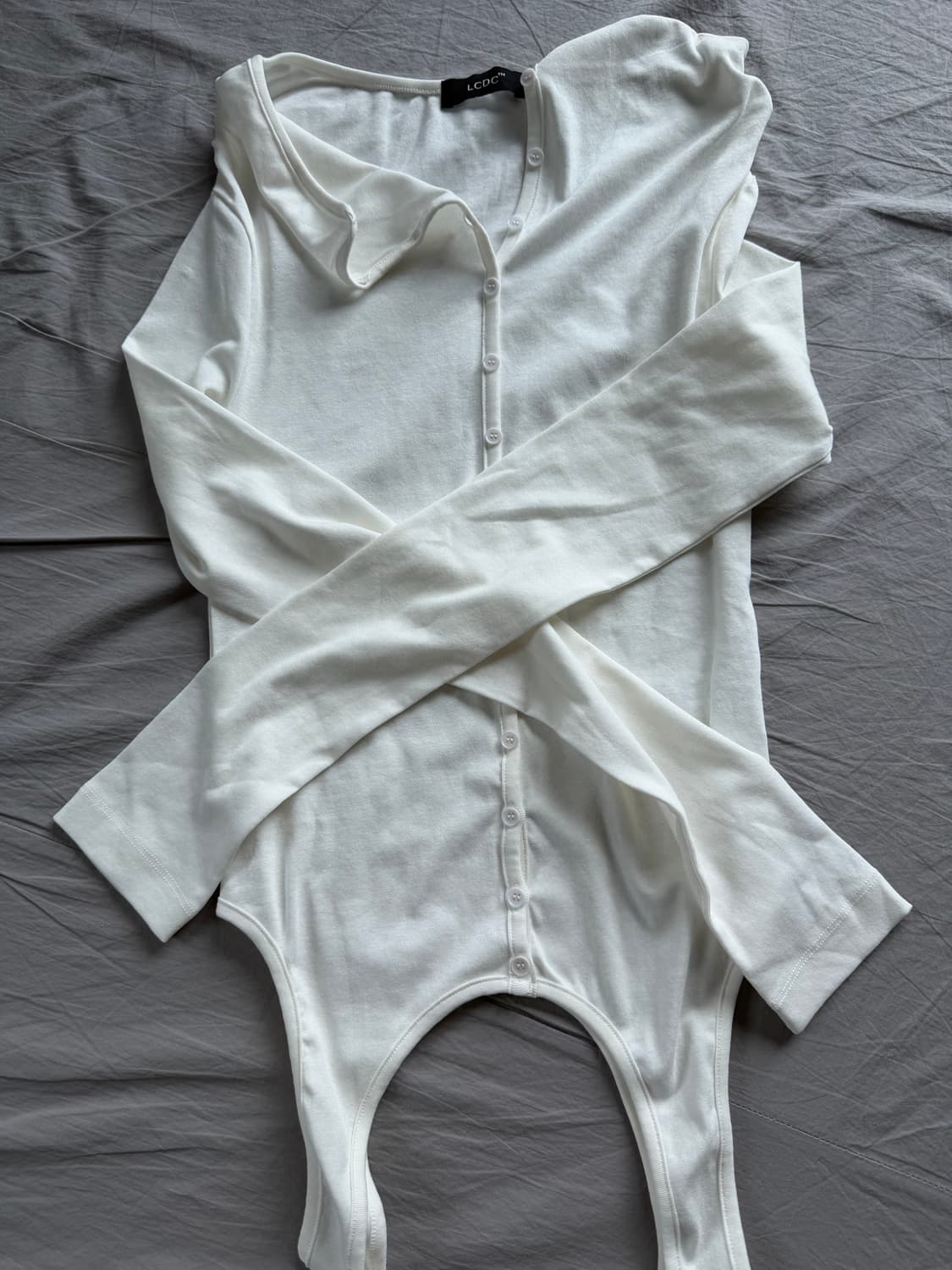 TWO-WAY BUTTON-UP TOP (WHITE) S 상품이미지3