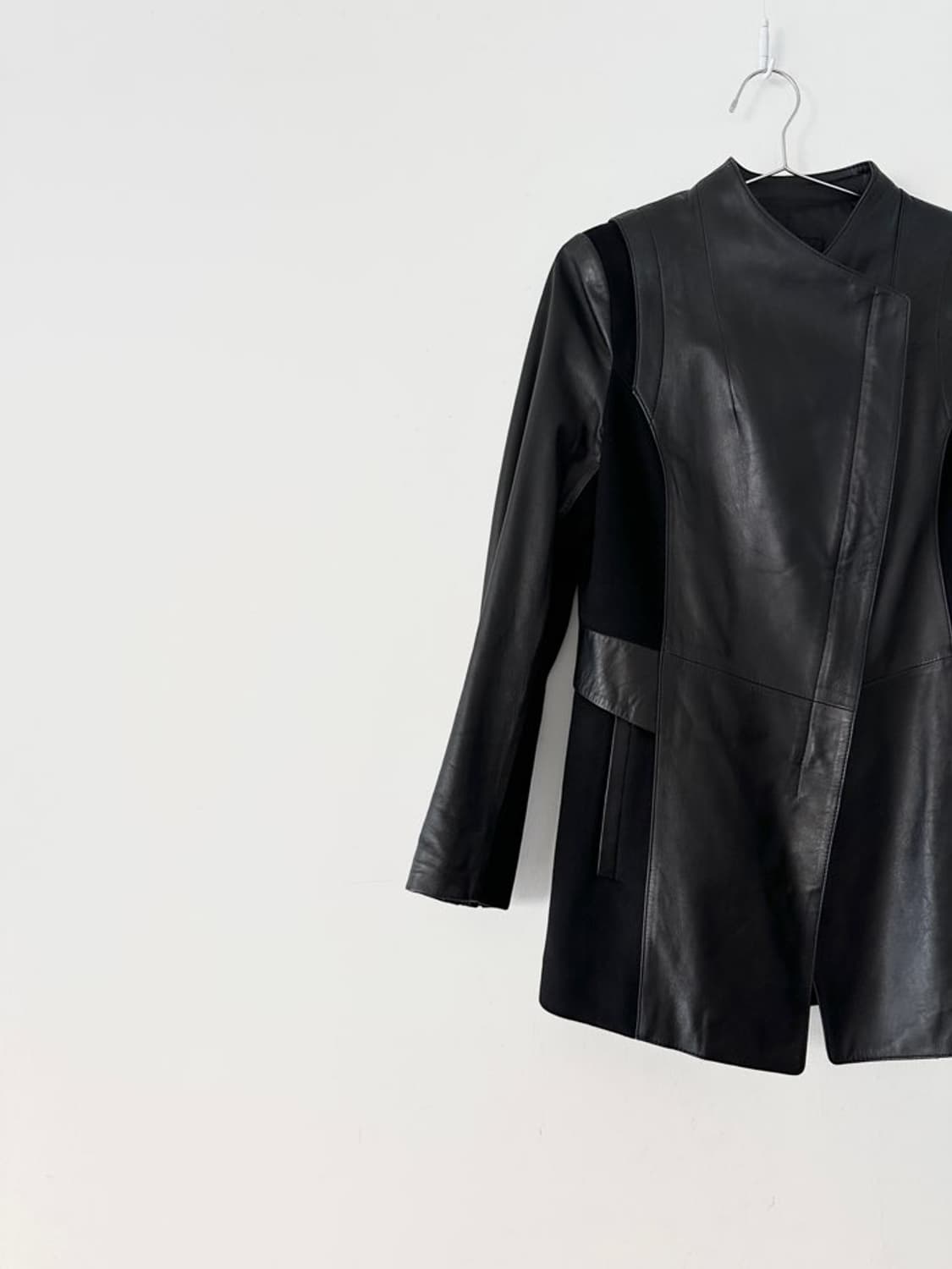 KASIBADY Panel mixed leather jacket  상품이미지2